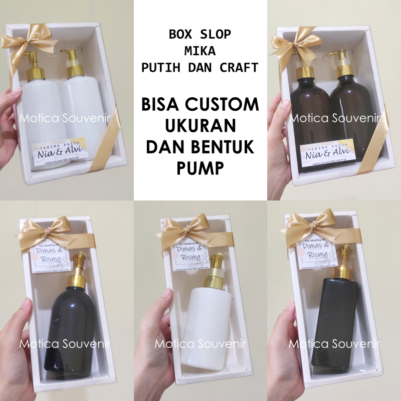 Souvenir Hampers Pump Dispenser Sabun Sablon Hampers Lebaran Pernikahan