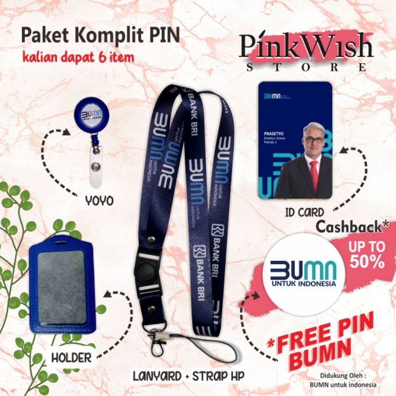 

Lanyard BRI BUMN navy / Tali Id Card BRI BUMN / Tali BUMN [READY STOCK] TERMURAH!!! Beli Eceran Rasa Grosir