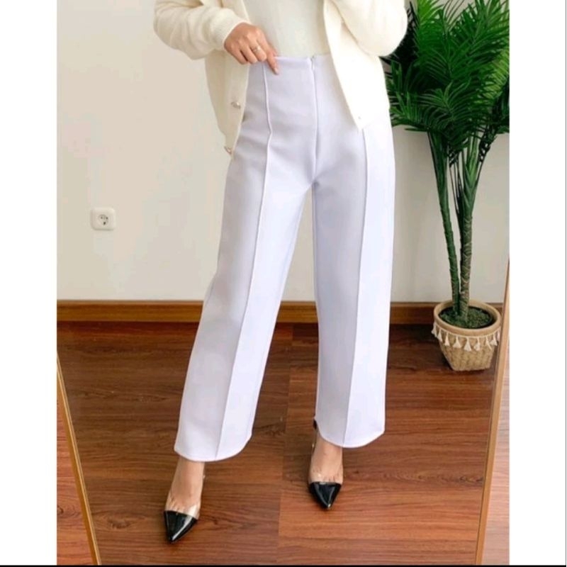 celana cutbray resleting, celana cutbray wanita,bahan scuba premium