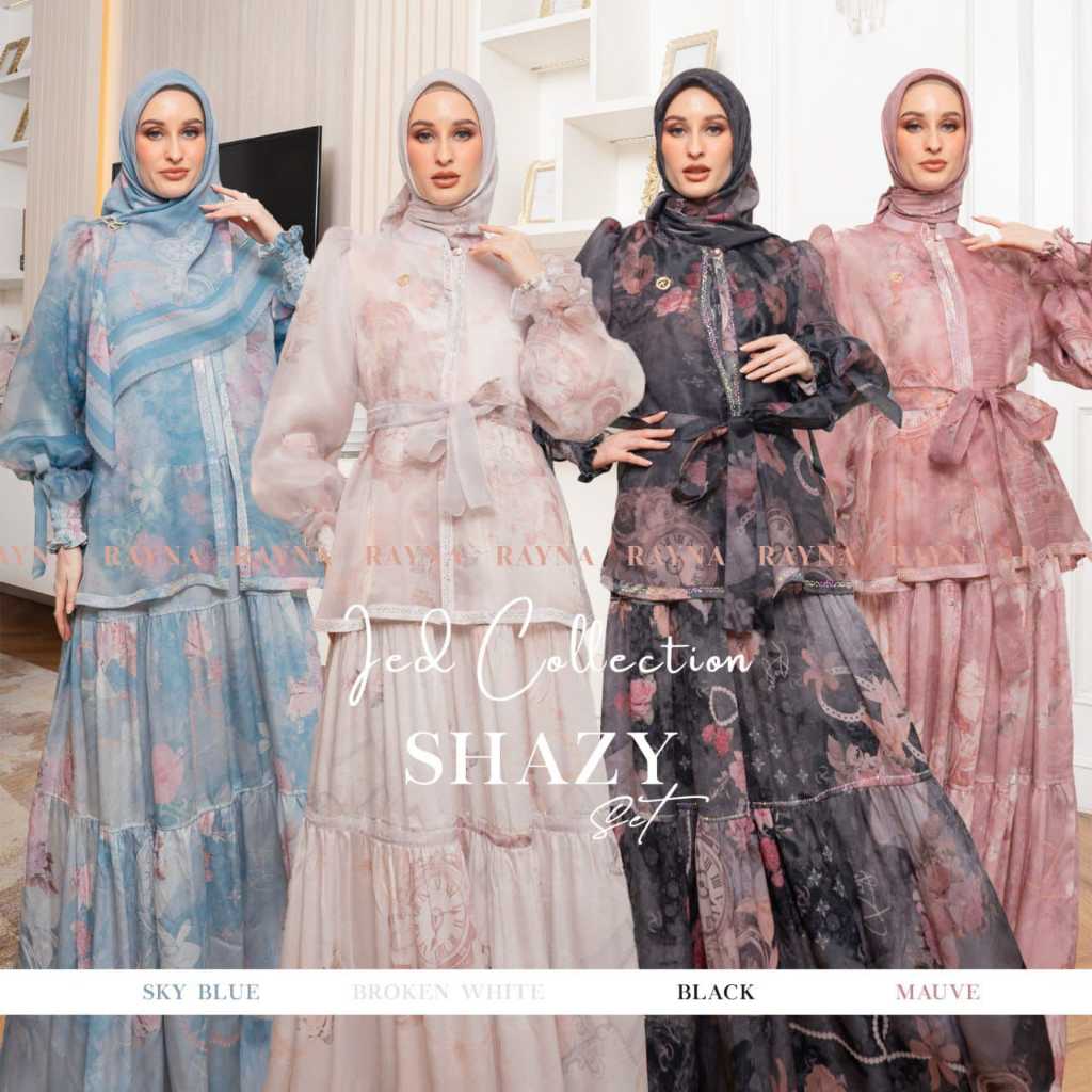 ORIGINAL Gamis Syari SHAZY by Ray.na - Rayna gamis set Pesta realpic ORI Lebaran Terbaru