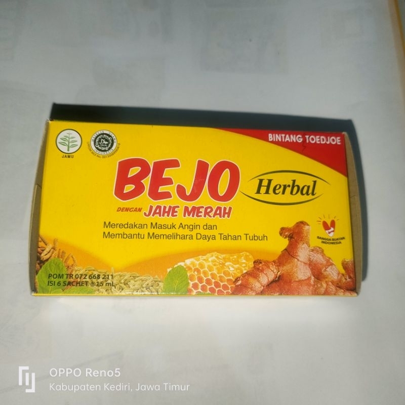 

Bejo Jahe Merah 1 box isi 6