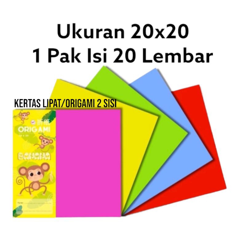 

KERTAS LIPAT ORIGAMI 2 SISI UKURAN 20X20