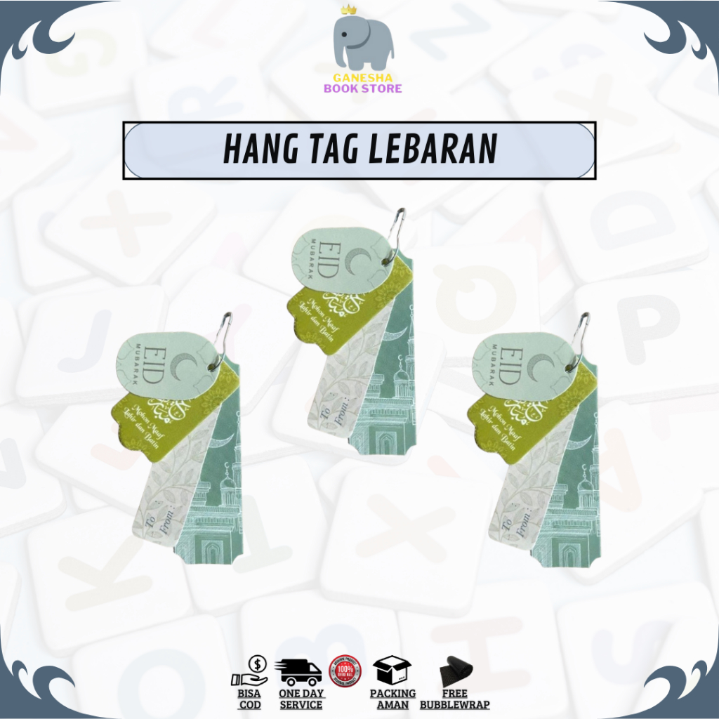Hang Tag Tema Lebaran Eid Mubarak