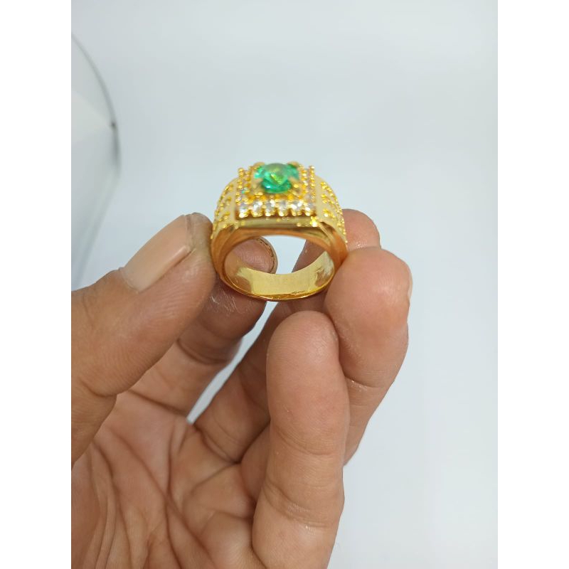 cincin batu permata Aquamarine