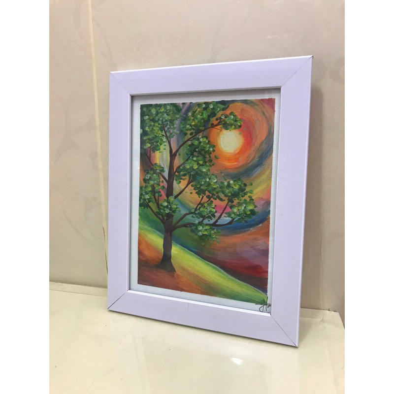 

Lukisan Pemandangan Art Painting Abstract Akrilik Gouache Ukuran A5 (Handmade)