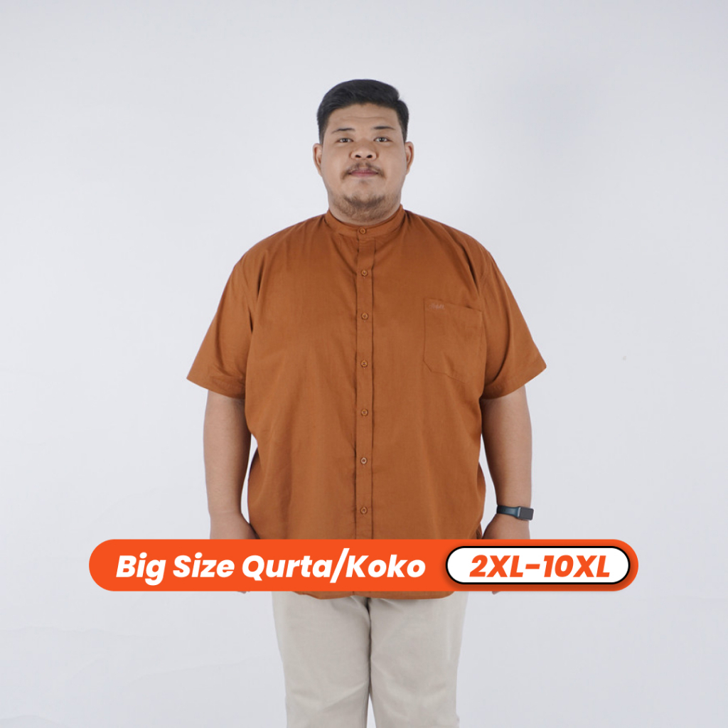 QURTA BAJU MUSLIM PRIA BIG SIZE JUMBO LENGAN PENDEK - HIGHEST HQS13