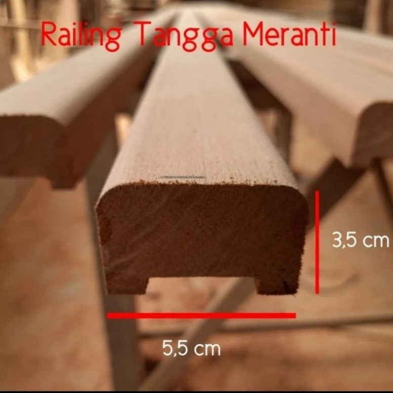 Pesan cepat Handrail Pegangan Tangga Railing Kayu Meranti per meter