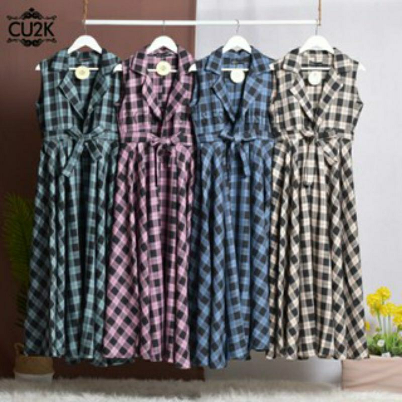 cardigan outer cu2k motif kotak