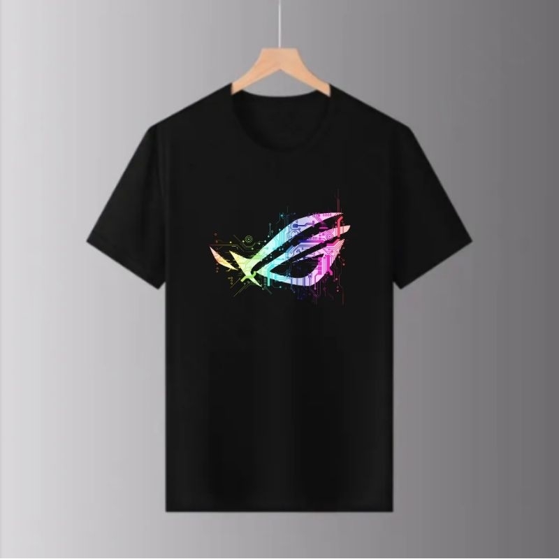 Baju Kaos Oblong ROG Pendek Hitam Black TShirt Asus Zephyrus Duo Dual