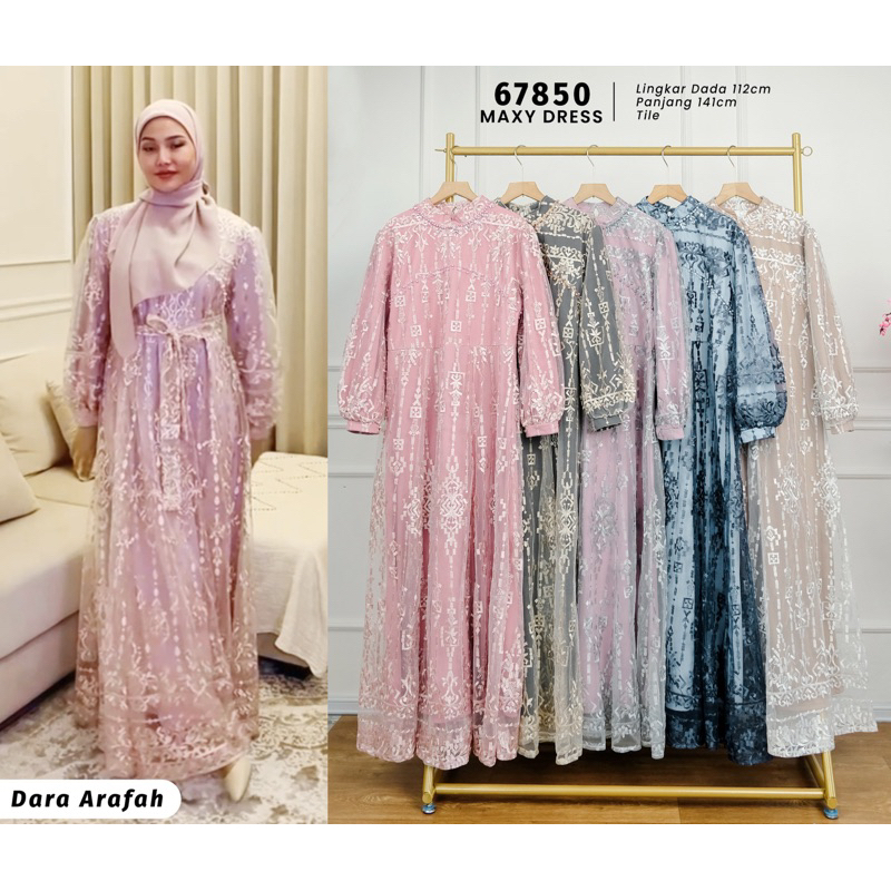 RIANTY MAXY DRESS GAMIS TILE BRUKAT MEWAH EXTU 67850