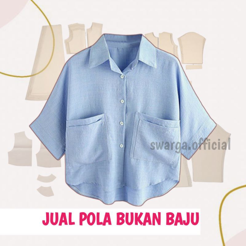 POLA KEMEJA CROP BERBAGAI MODEL VOL 1