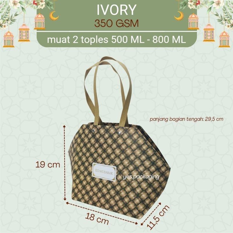 

[IL2TT] IVORY Box Dus Kotak Kemasan Tas Toples Jar Lebaran Idul Fitri