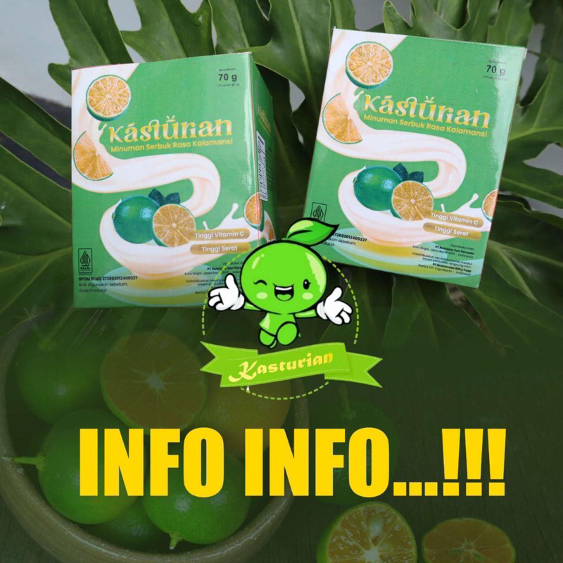 

1 BOX KASTURIAN DRINK ( isi 10 sachet ) BPOM HALAL