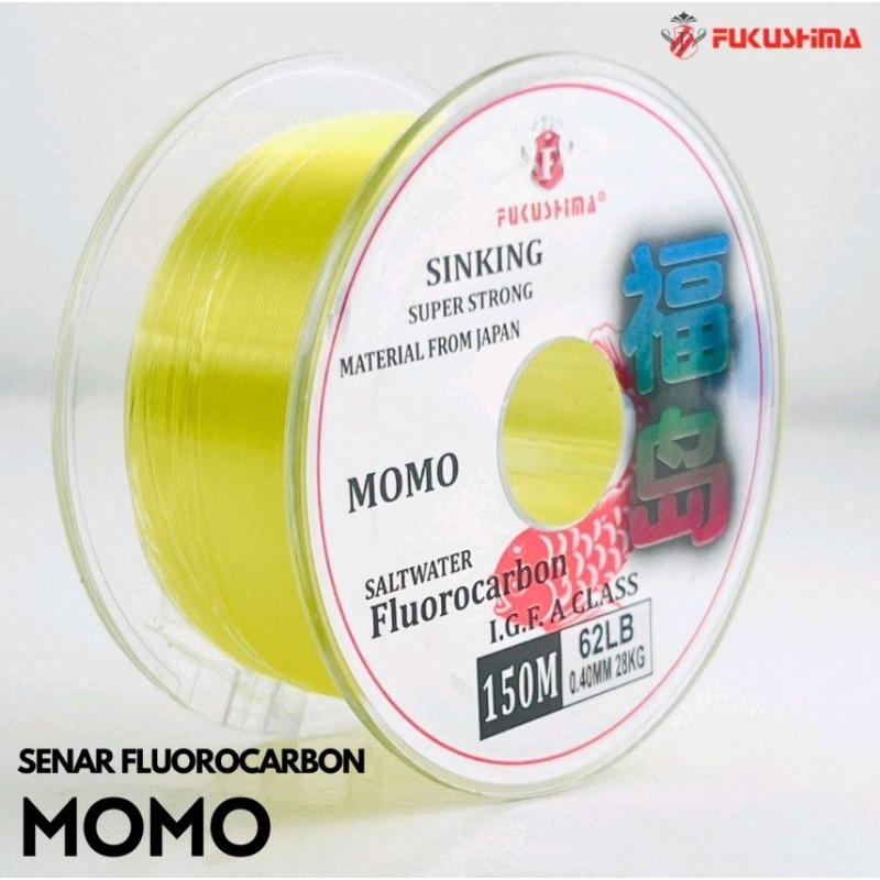 senar pancing fukushima momo 150m fluorocarbon salt water anti kriting