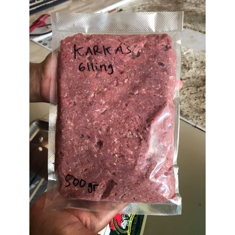 Raw food makanan kucing anjing karkas kelinci giling