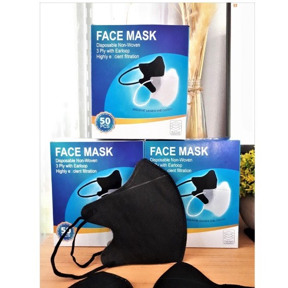 Masker Mirip Sensi Duckbill Facemask 3Ply 1 Box Isi 50 Pcs Masker Duckbill Earloop