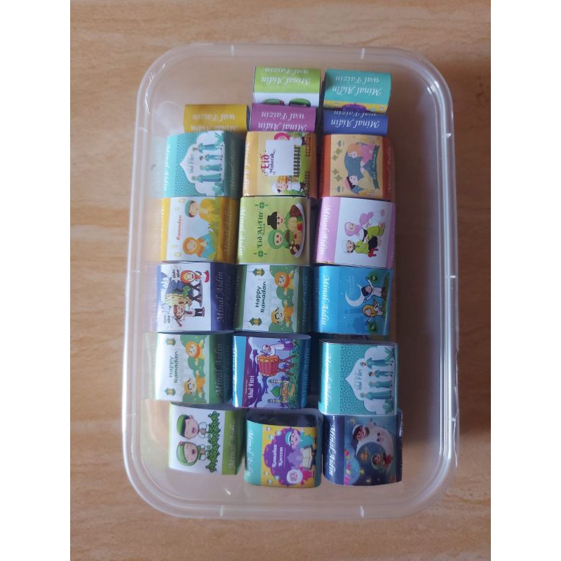 

Coklat Dadu Tema Idul Fitri / Coklat Lebaran isi 40pcs