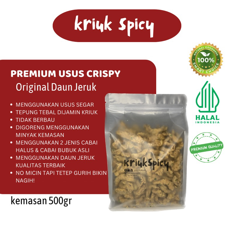 

USUS CRISPY PREMIUM RASA ORIGINAL DAUN JERUK & PEDAS DAUN JERUK