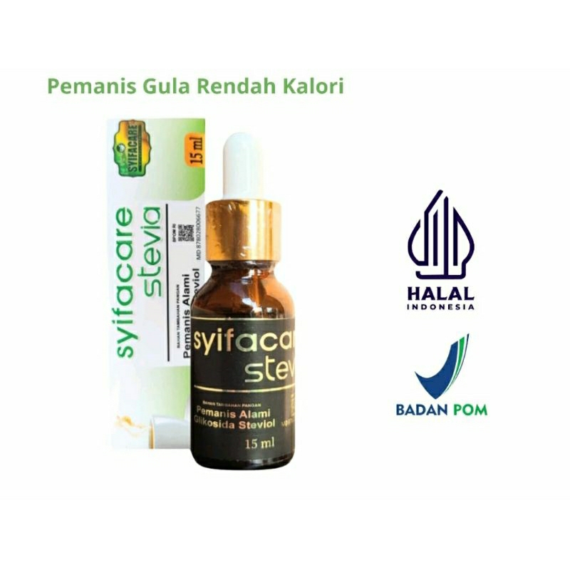 

Stevia Pemanis Gula Rendah Kalori Natural Sweetener Stefia Syifacare Isi 15 ml Original Halal Bpom