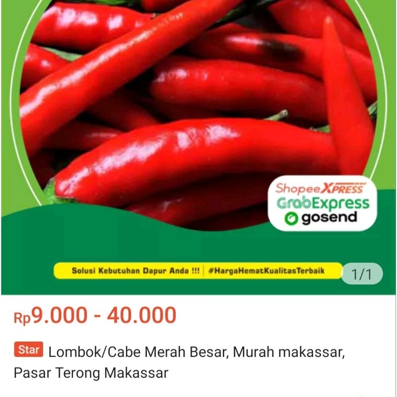 

lombok atau cabe merah besar