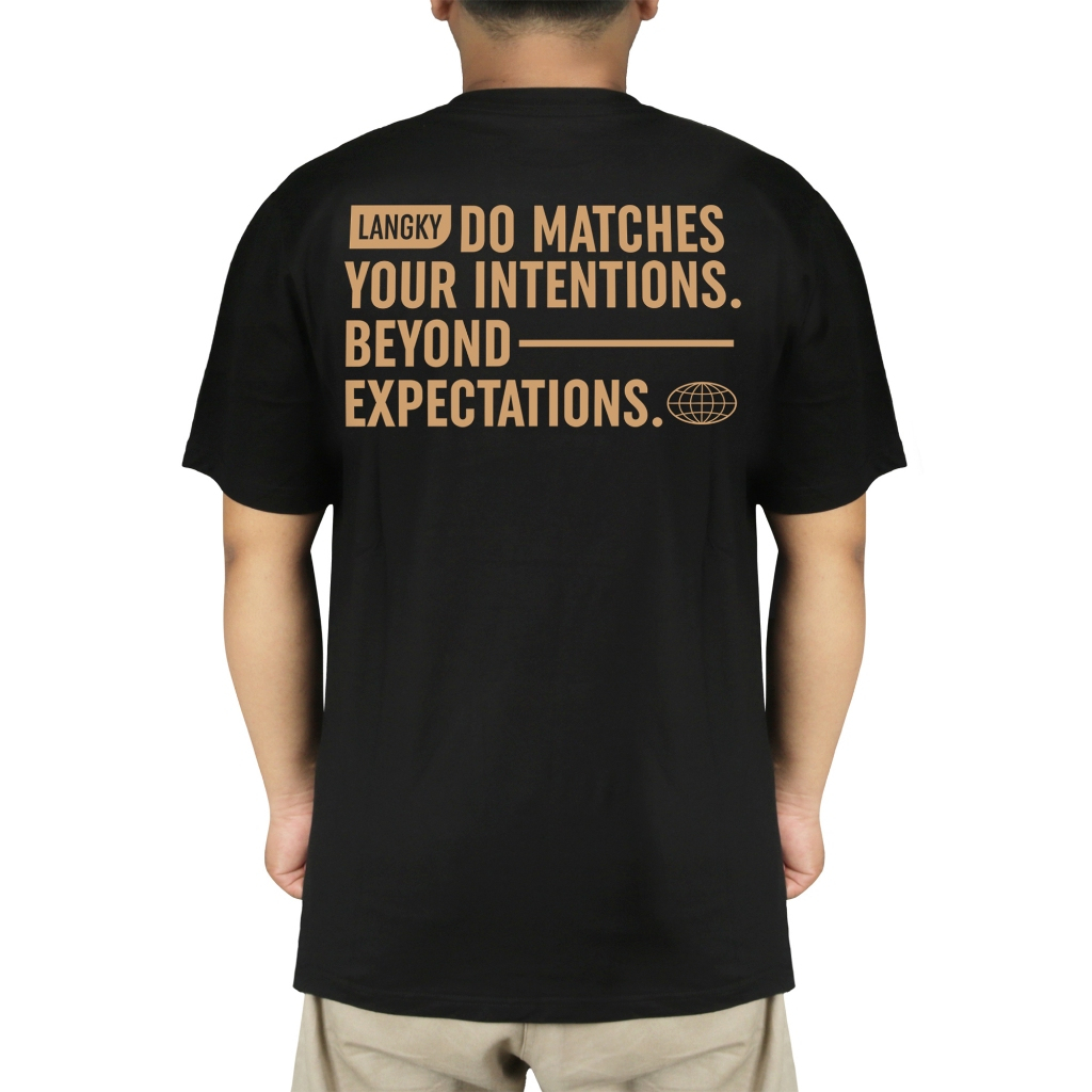 Kaos Baju T shirt Distro Depan Belakang Tulisan Pria Wanita Langky Tiva