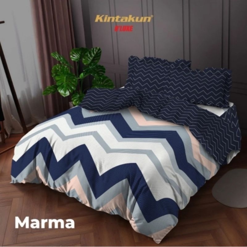5in1 Full Set Bedcover + Sprei Kintakun 3D Extra King Queen Rumbai Flat 180x200 160x200 200x200 Moti