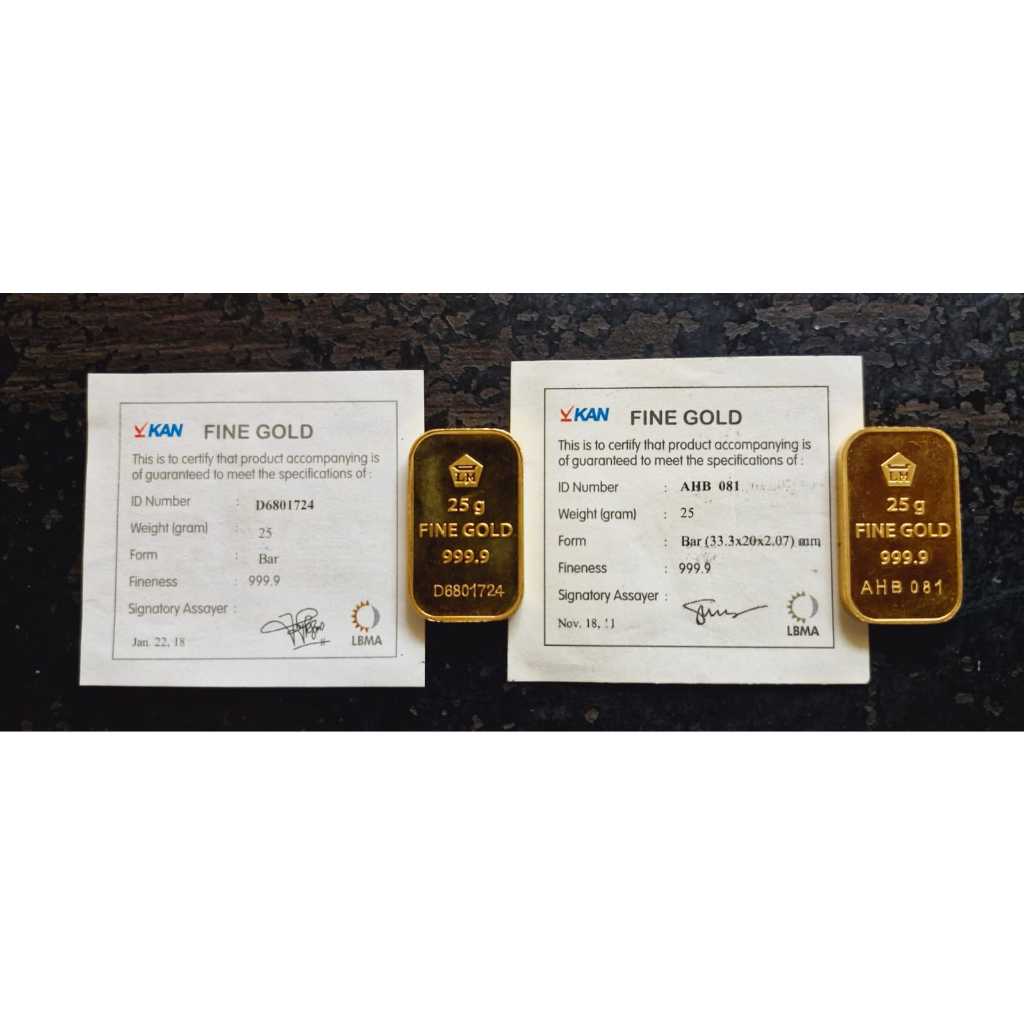 LOGAM MULIA 25gr ANTAM retro tegak potrait klasik lama investasi 2011 sampai 2017 murah meriah 24 Ka