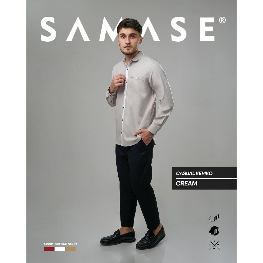 SAMASE Kemko Casual U133P Pakaian Muslim Pria Dewasa Lengan Panjang Samase Terbaru Original