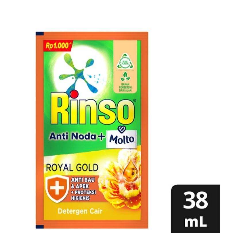 Rinso Molto Royal Gold 40ml 1 renceng / 6 sachet Free 1 sachet