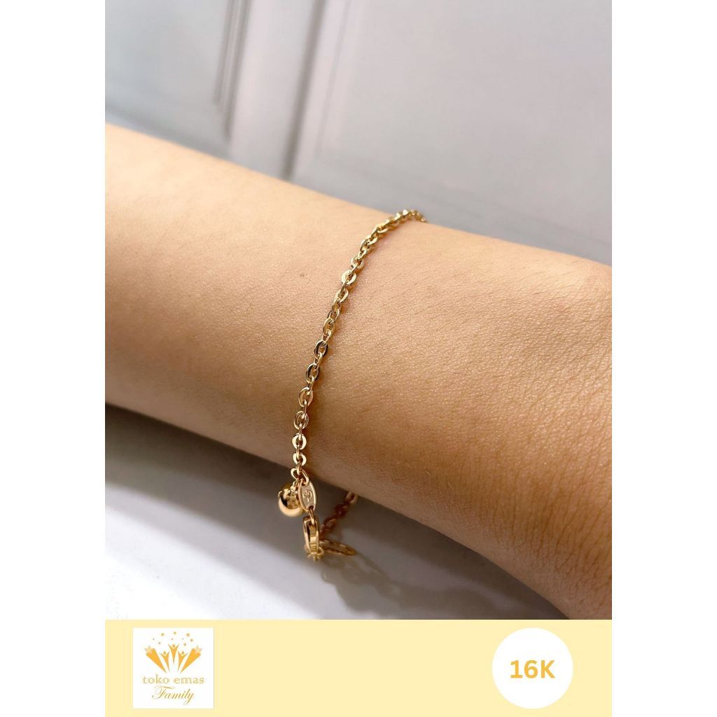 Gelang Emas Kadar 700 (16K) Model Nori Berat 1 - 5 gram an