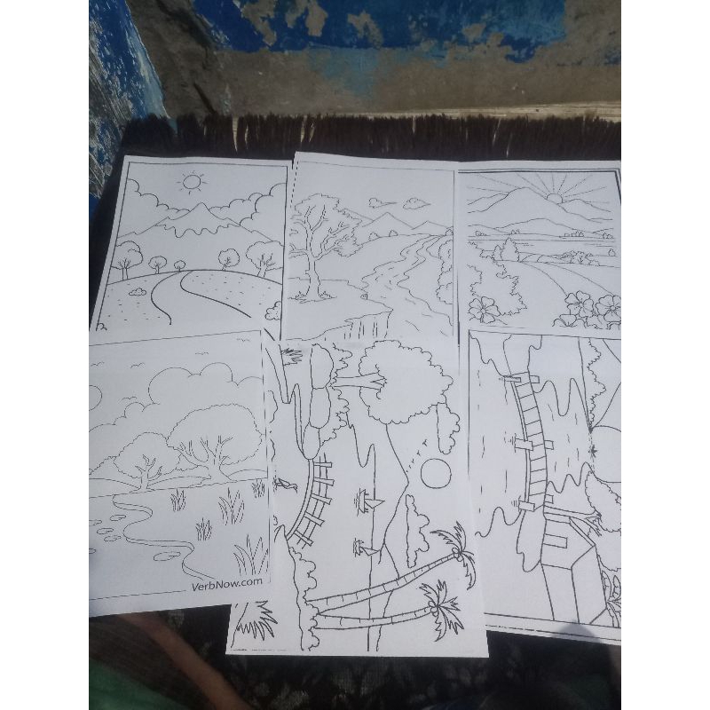 

kertas mewarnai A4 untuk anak seri pemandangan