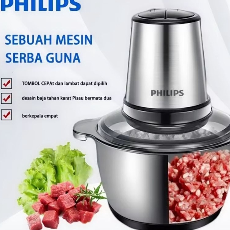 Ready QAi BLENDER CHOPPER PHILIPS PENGGILING DAGING SERBAGUNA FOOD PROCESSOR
