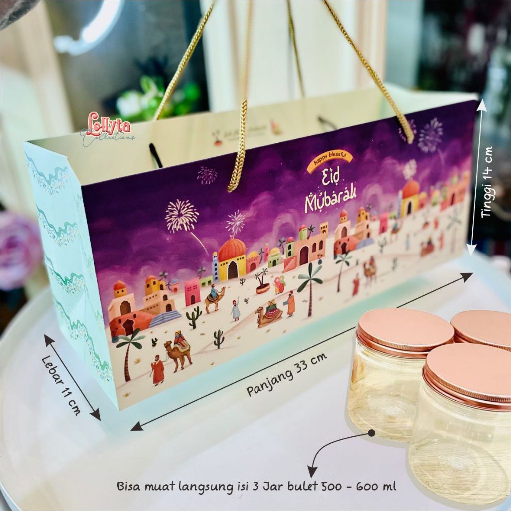 

Paperbag EID / Idulfitri size 33 x 11 x 14 cm Tema Sahara