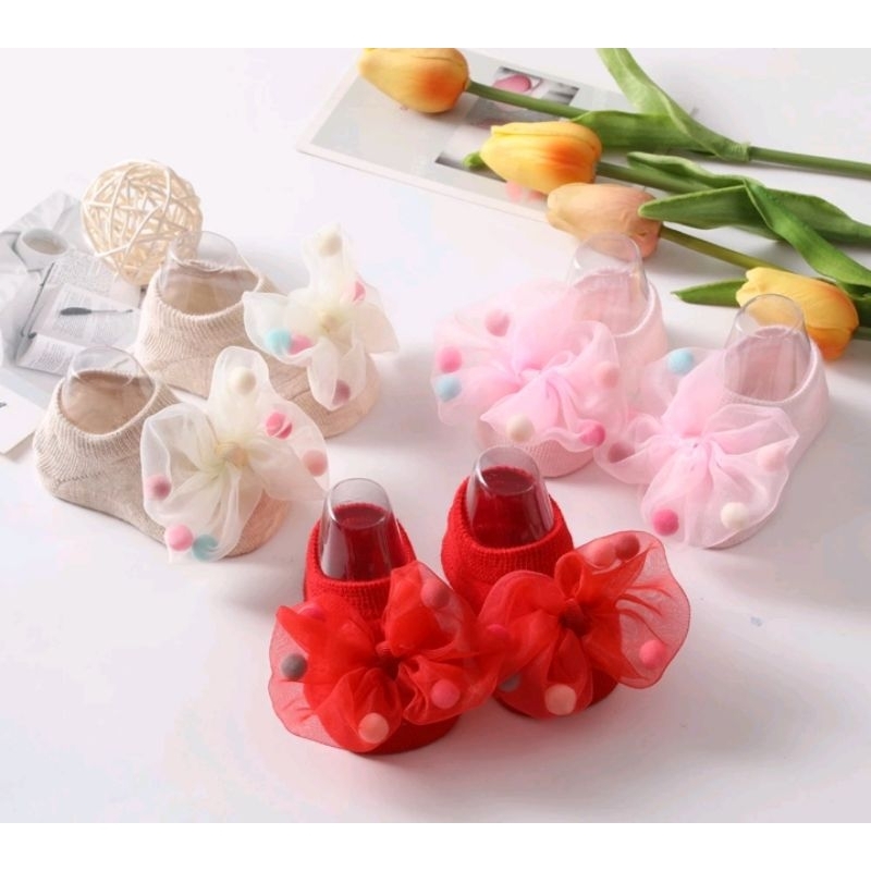 Kaos Kaki Bayi Twilly Lucu Bola Bola Kaus Kaki Anak Bayi Kaus Kaki Perempuan Motif Ribbon