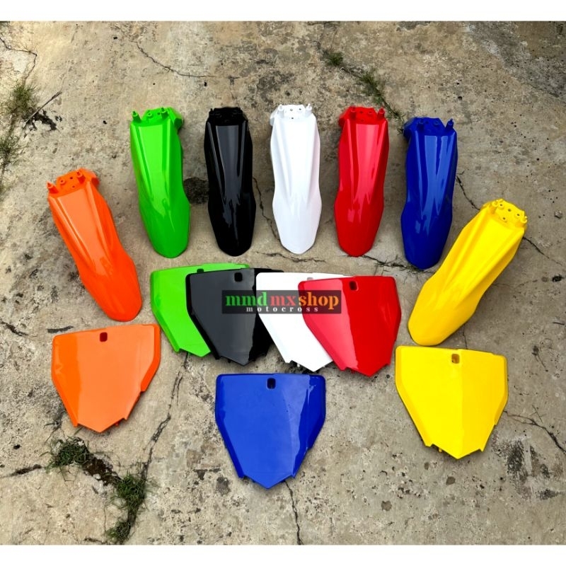 Spakbor depan Crf 110 dan Papan nomor Husqvarna cr65 Set Supermoto klx bf Dtracker Crf 150 l wr155