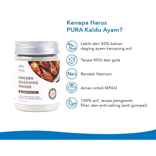 

PURA SEASONING KALDU AYAM KAMPUNG ASLI KALDU MPASI NON MSG TANPA GULA