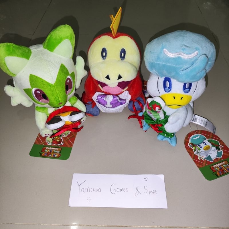 POKEMON CENTER CHRISTMAS FACTORY SPRIGATITO FUECOCO QUAXLY ORIGINAL BONEKA PLUSH DOLL Boneka Plush D