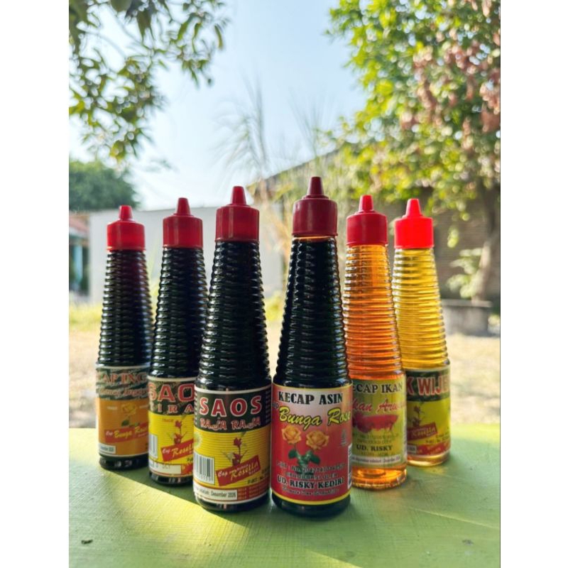 Paket Super Hemat Isi 6 Jenis Cap Rosella 150ml (Minyak Wijen,Kecap Ikan,Kecap Inggris,Kecap Asin,Sa