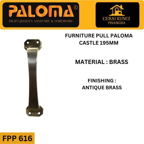 PALOMA FPP 616 CASTLE 195MM Tarikan laci/lemari/Tarikan Jendela