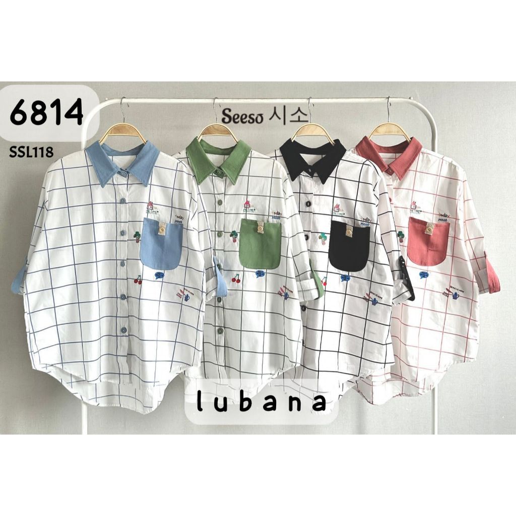 Seeso - SSL118 - Kemeja Wanita Linen Import Premium Lubana