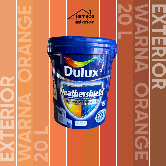 Cat Tembok Dulux Weathershield Exterior 20 L Orange Semi Gloss