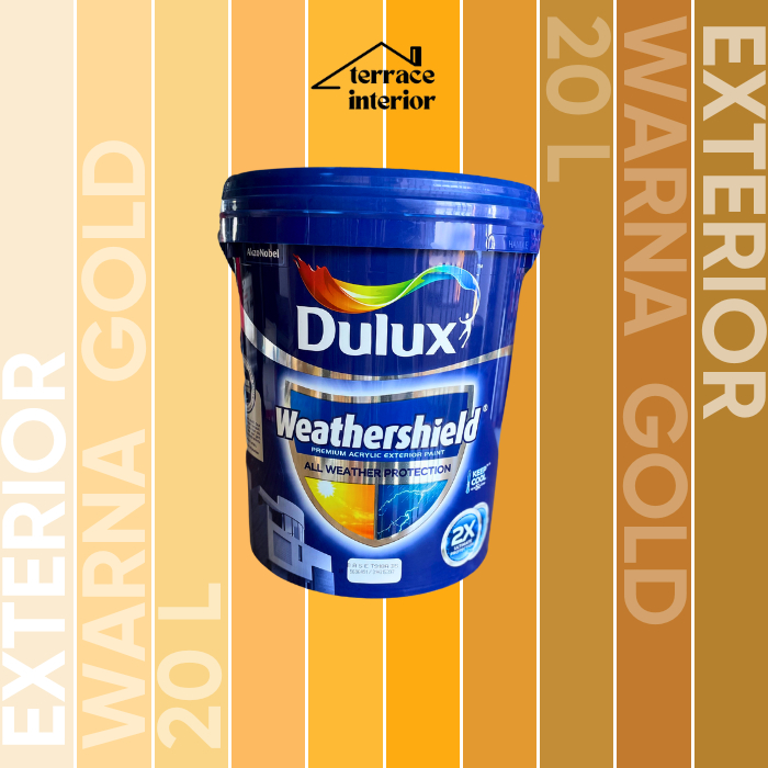 Cat Tembok Dulux Weathershield Exterior 20 L Gold Semi Gloss