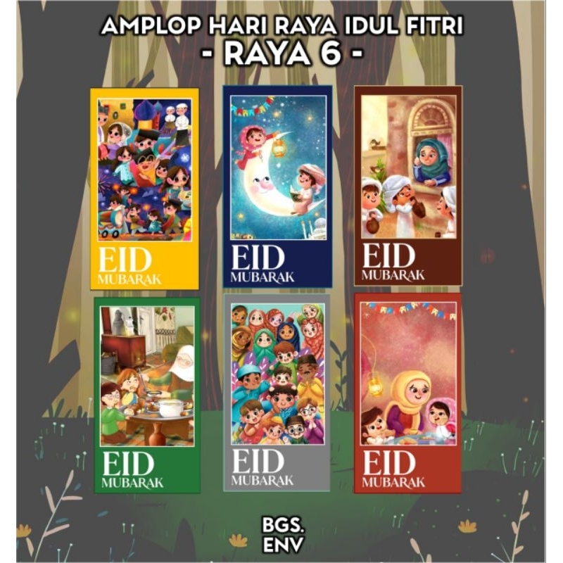 

Amplop Lebaran Hari Raya Idul Fitr 2025 Motif Kartun Watercolor