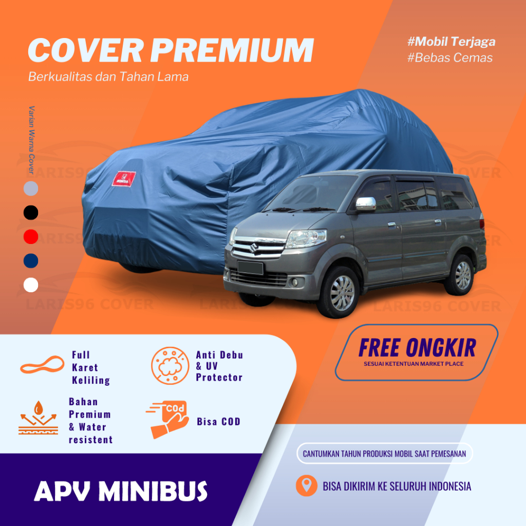 Premium Cover Mobil / Sarung Mobil Apv Arena Mantel Selimut Mobil Apv Arena Outdoor