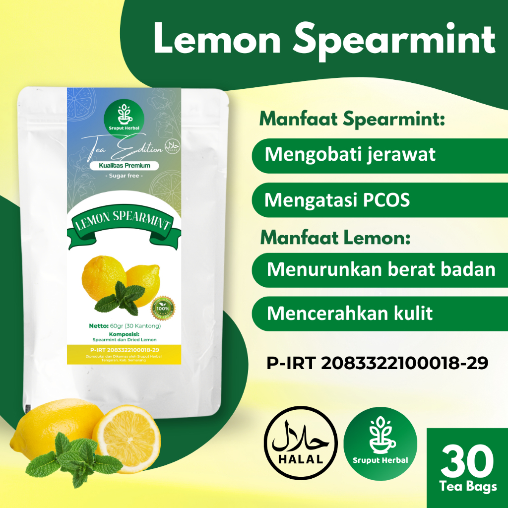 

Lemon Spearmint Tea | Teh Spearmint & Lemon | Teh Mengobati Jerawat | Teh Obat Jerawat | Teh PCOS