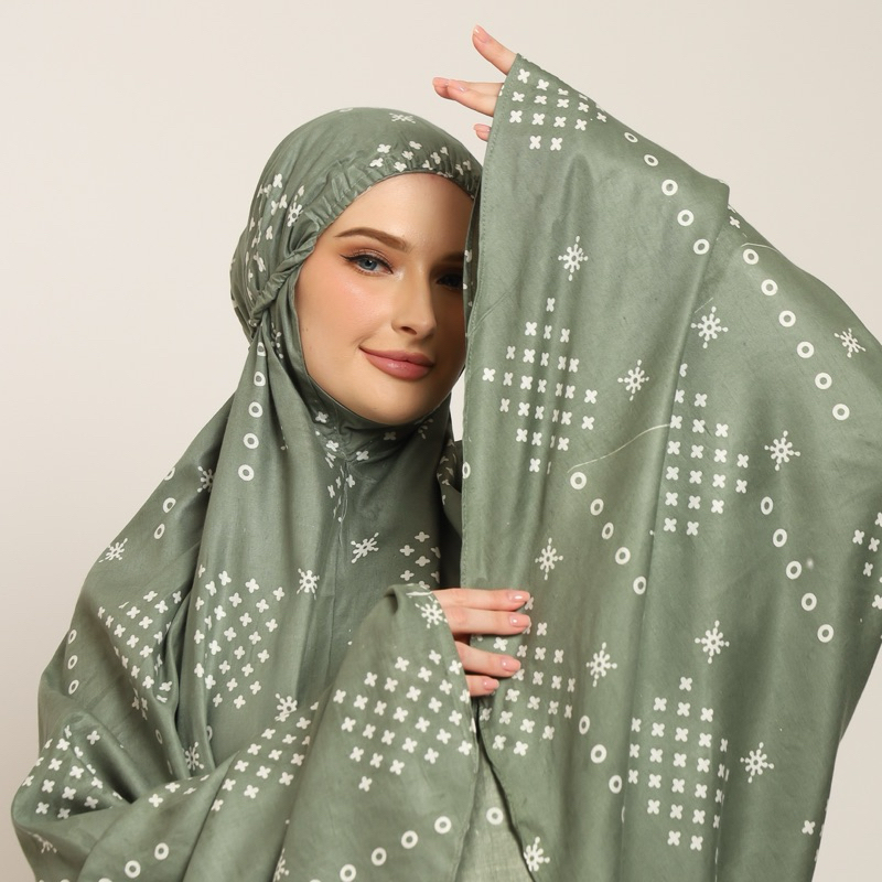 Mukena Aqsa - Mukena motif - Mukena premium - Haseena Akbar Fashion