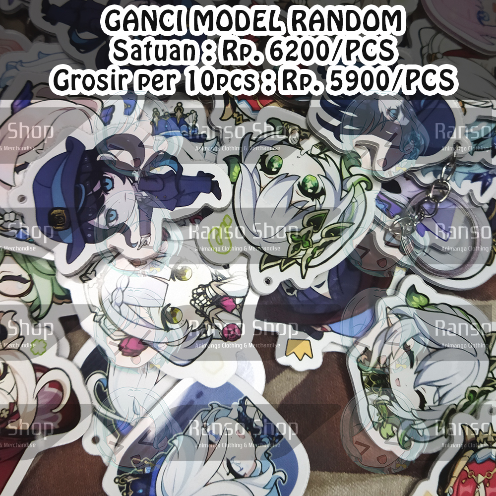 Random Ganci Anime Gantungan Kunci Anime Keychain Anime Manga Vtuber Game Project Sekai Genshin one 