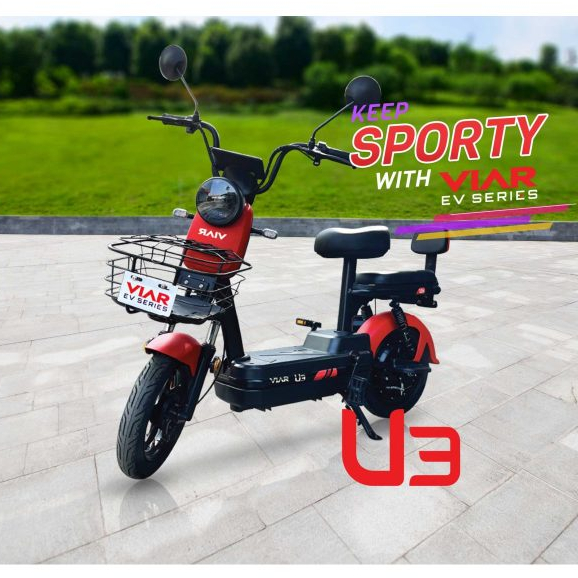 cover sarung jok sepeda listrik "Viar U3" 1 set model kotak