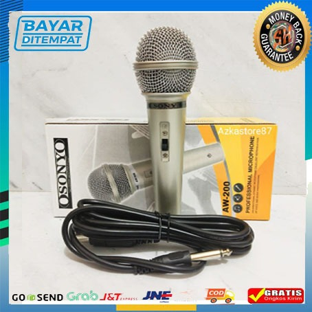 mic aw 200 microphone kabel panjang microphone osonyo mic karaoke/mic karaoke