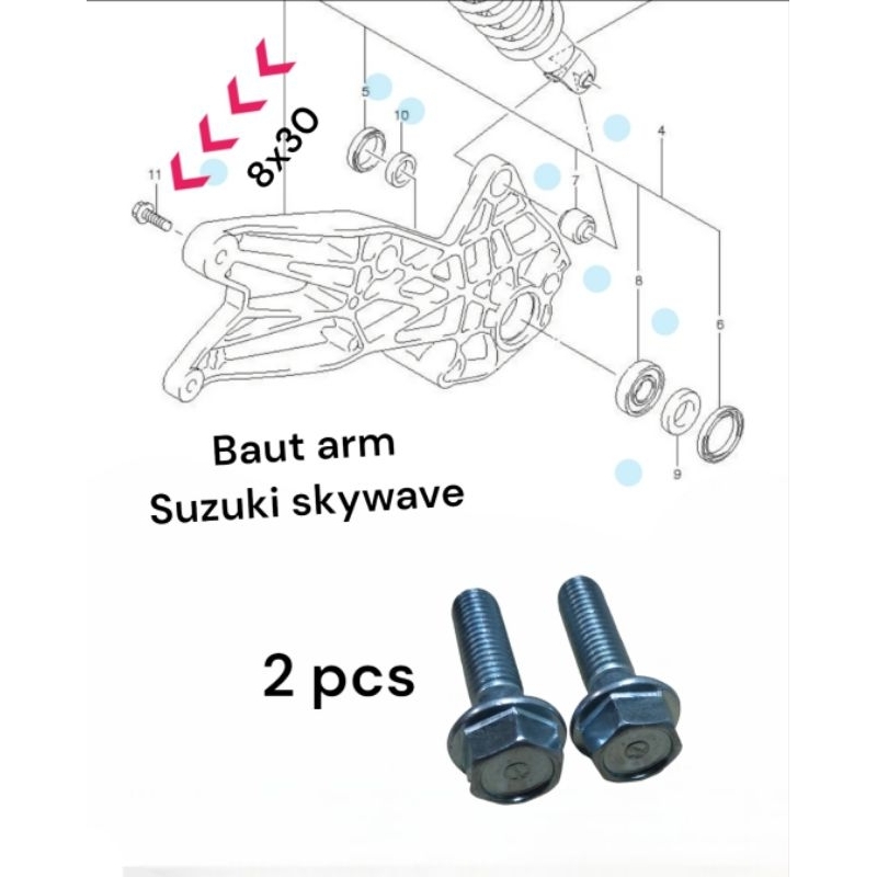 baut arm suzuki skywave